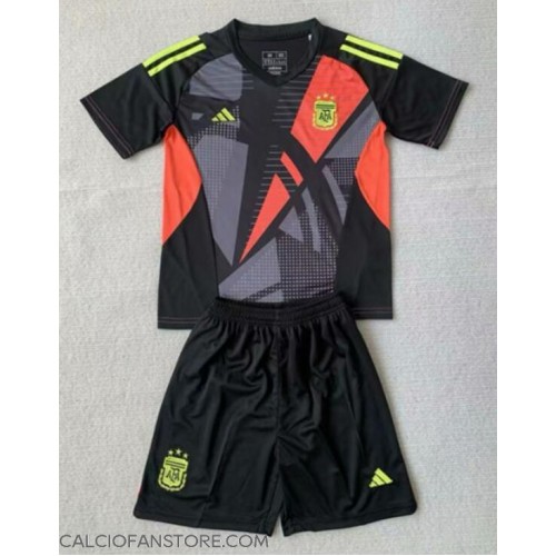 Maglia Calcio Argentina Portiere Prima Divisa Bambino Copa America 2024 Manica Corta (+ pantaloncini)